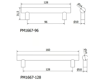 ARTWORK PM1667 - Brass furniture handle by Fama International - view 3